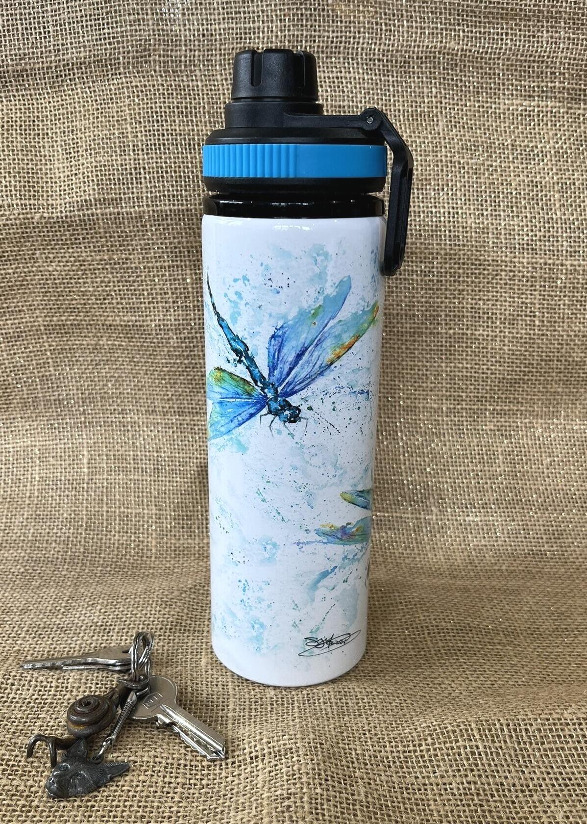 dragonflies water bottle