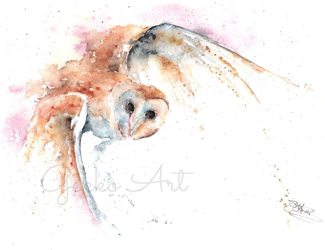 barn owl print