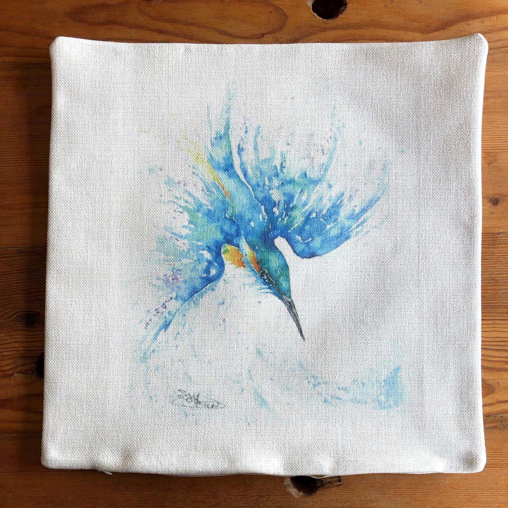 kingfisher cushion cover