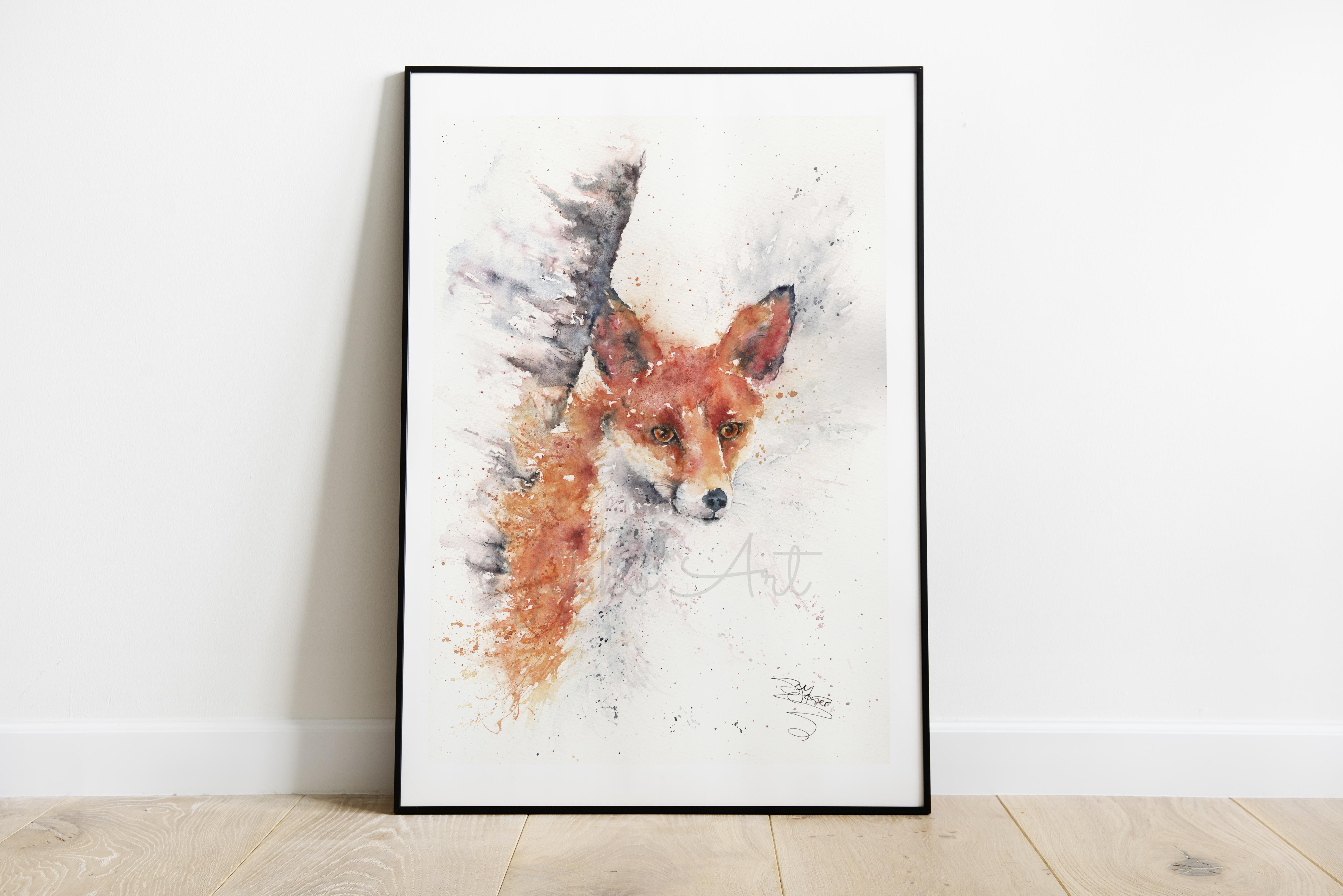 framed fox