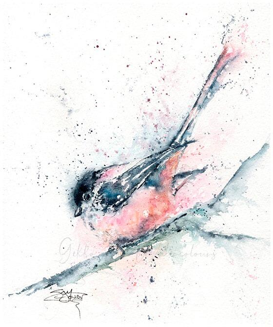 longtailed Tit watercolour painting