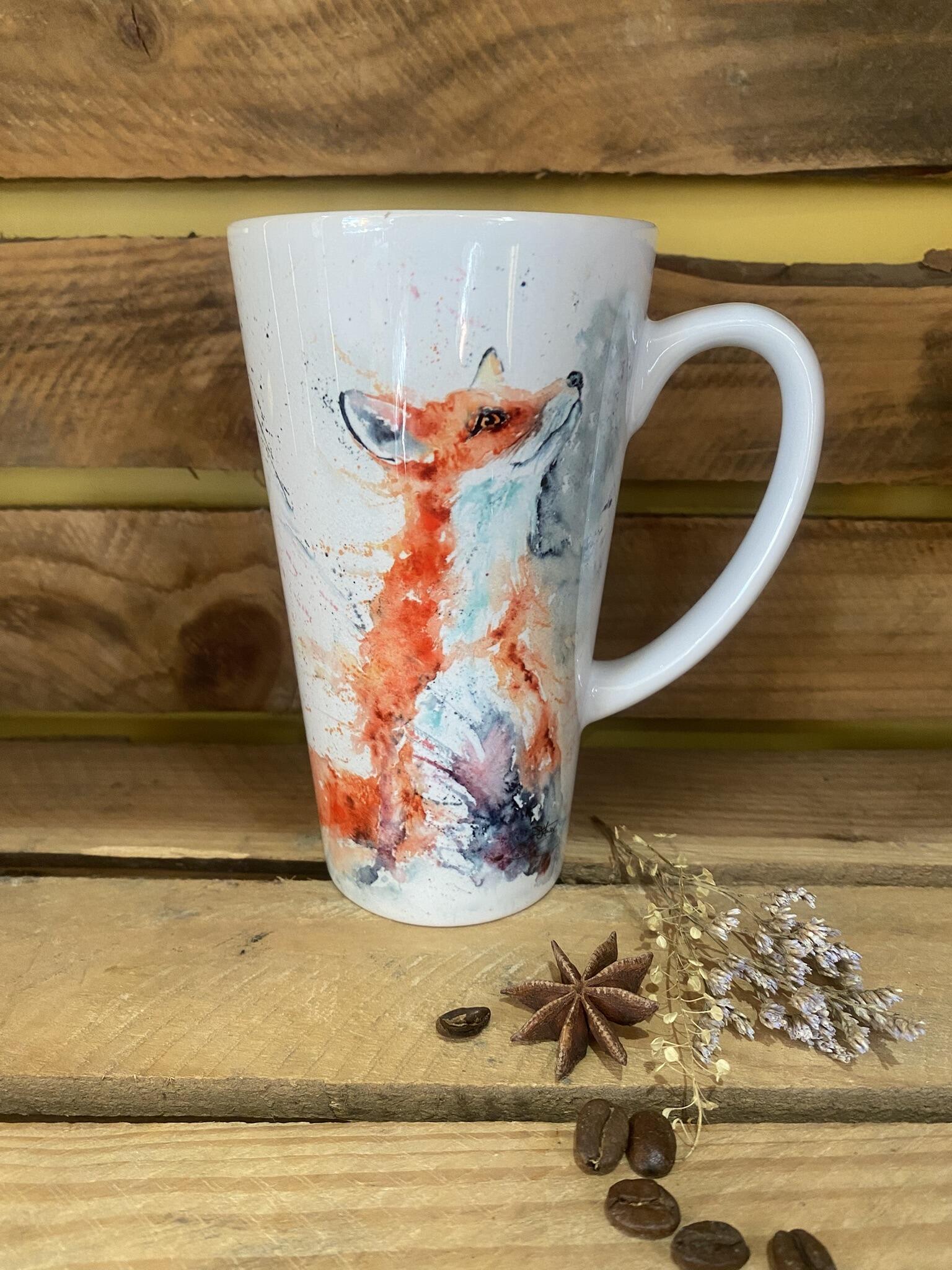 foxy vixen watercolour mug