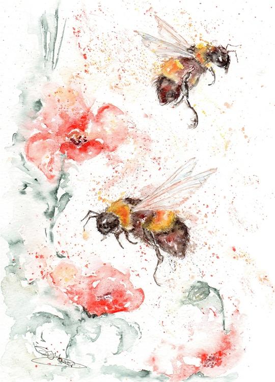bees greetings card