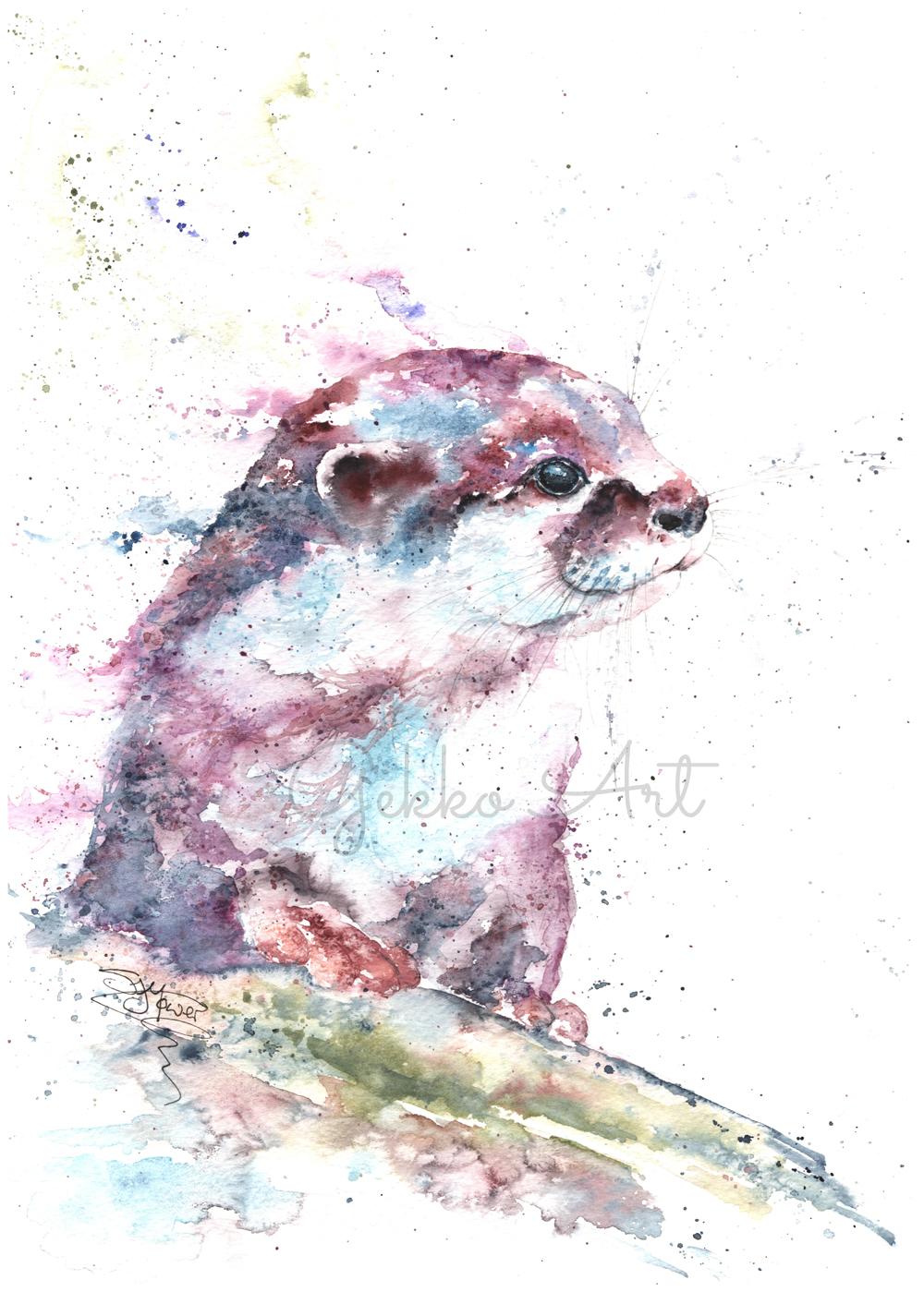Otter watercolour