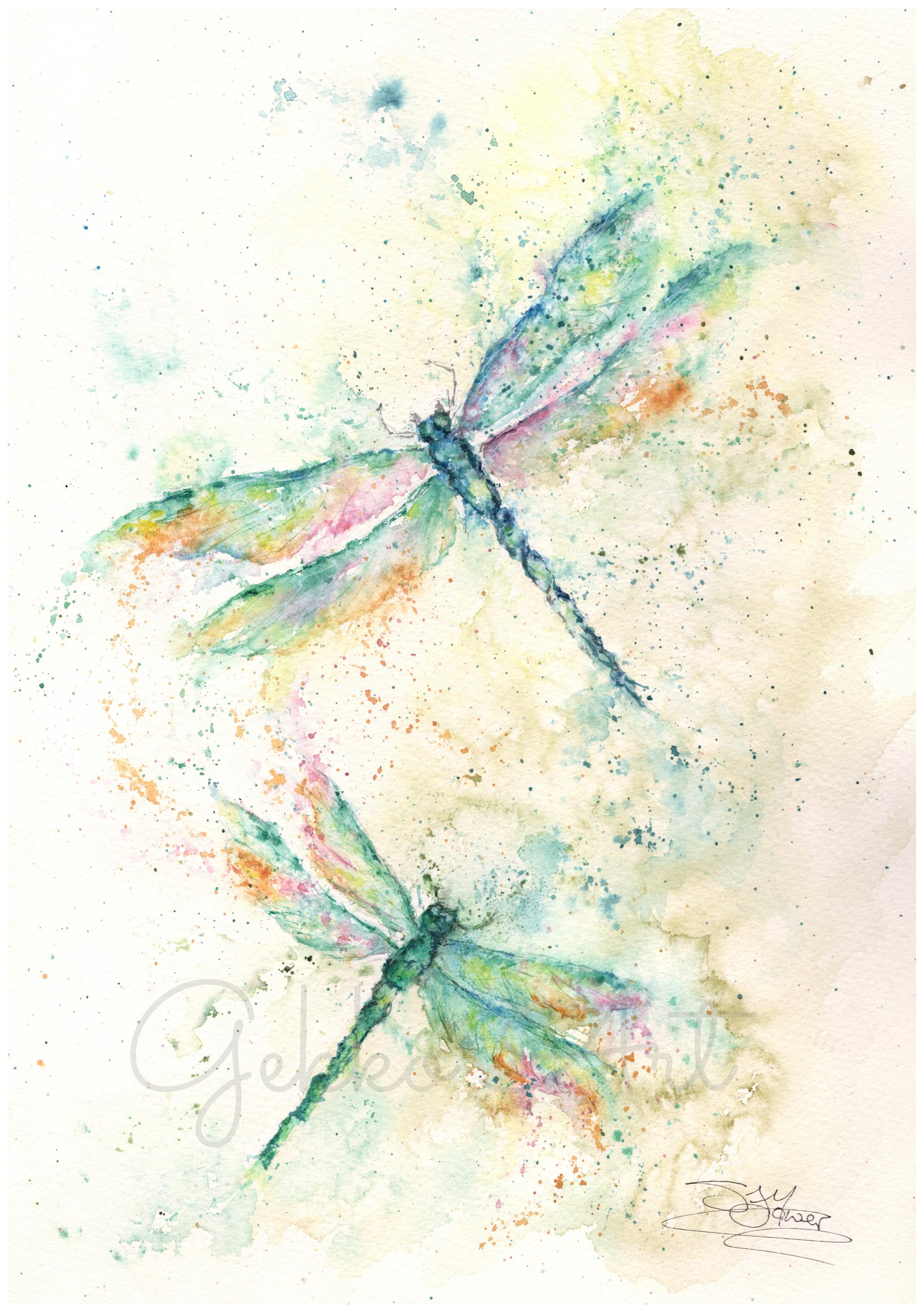 Dragonfly watercolour