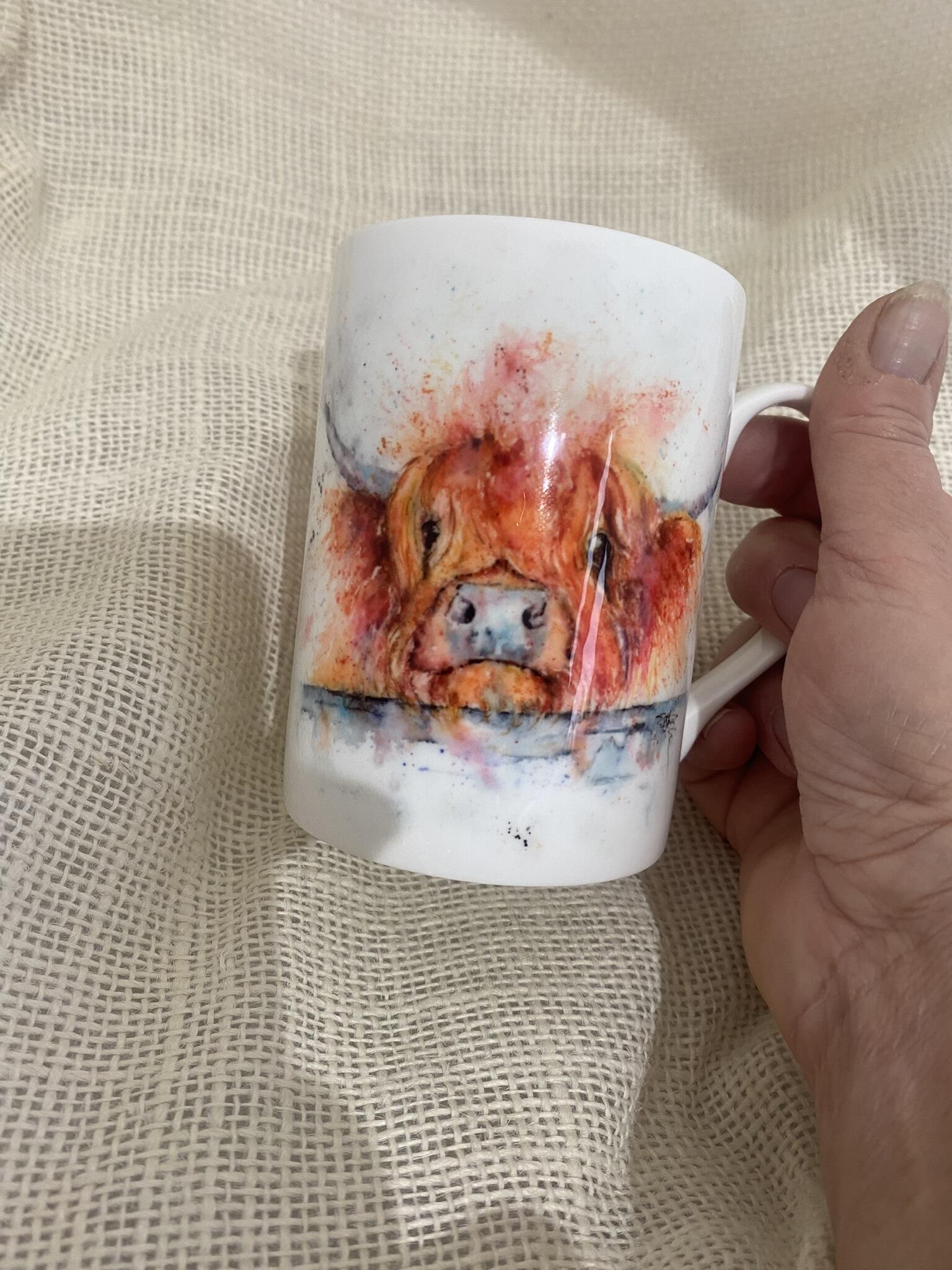 highland cow mug
