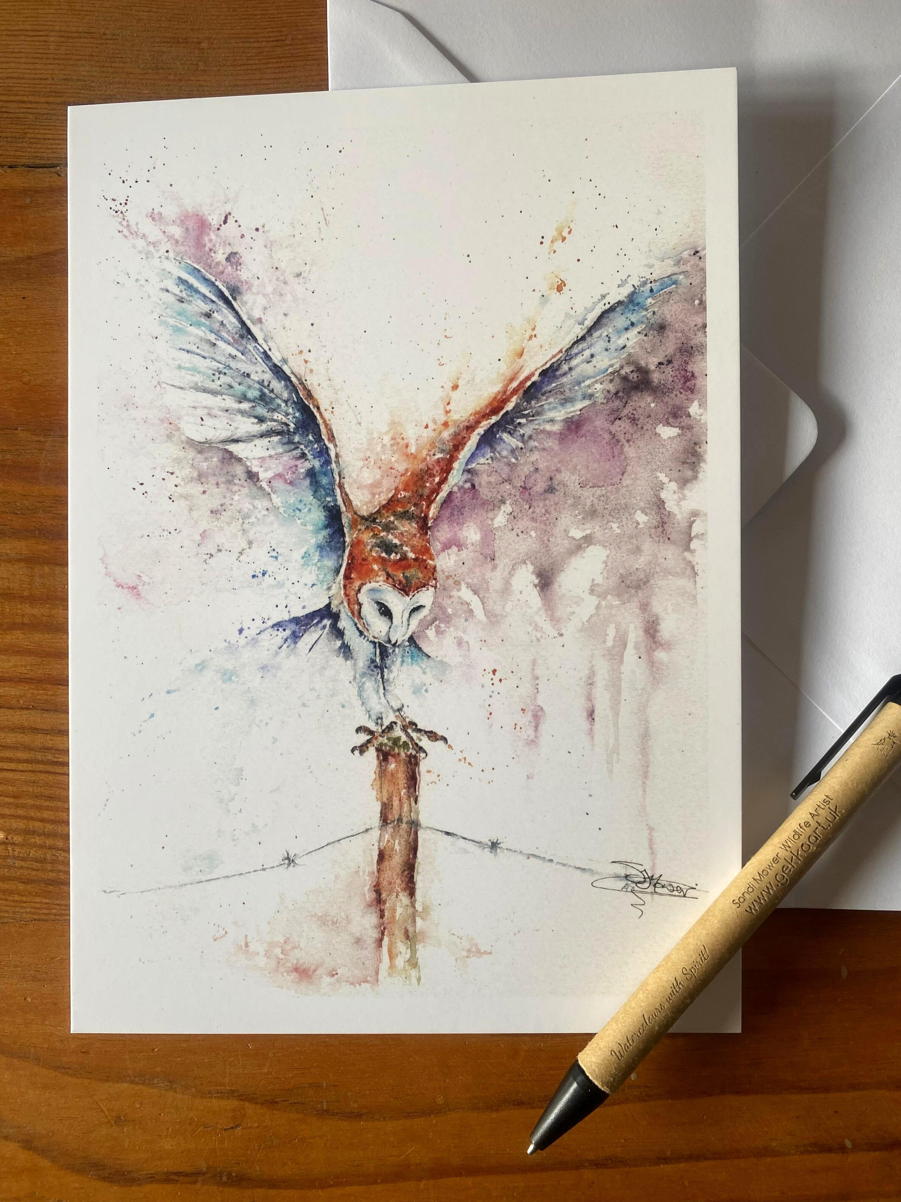 barn owl card