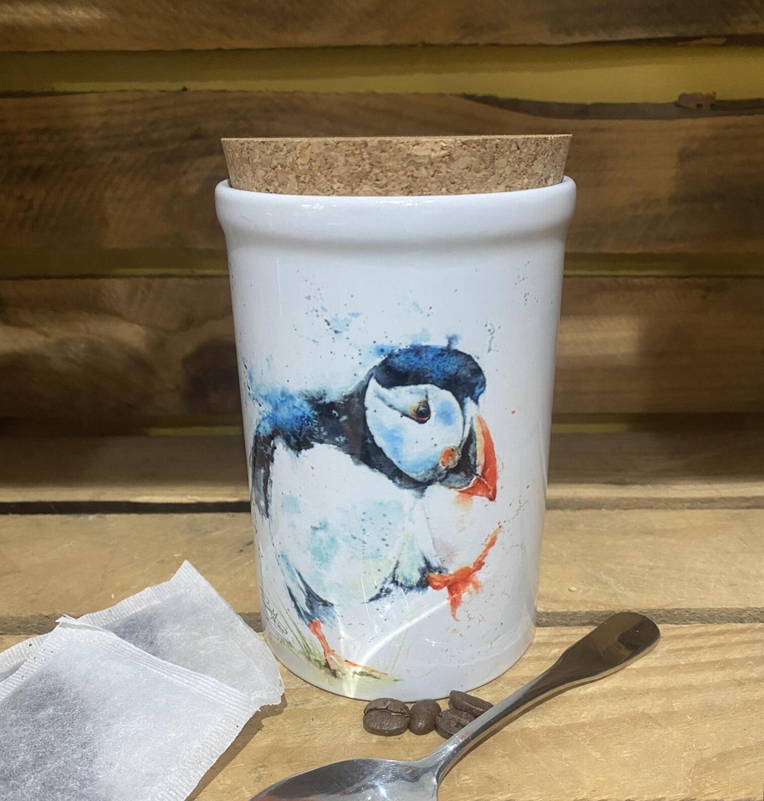 puffin tea caddy