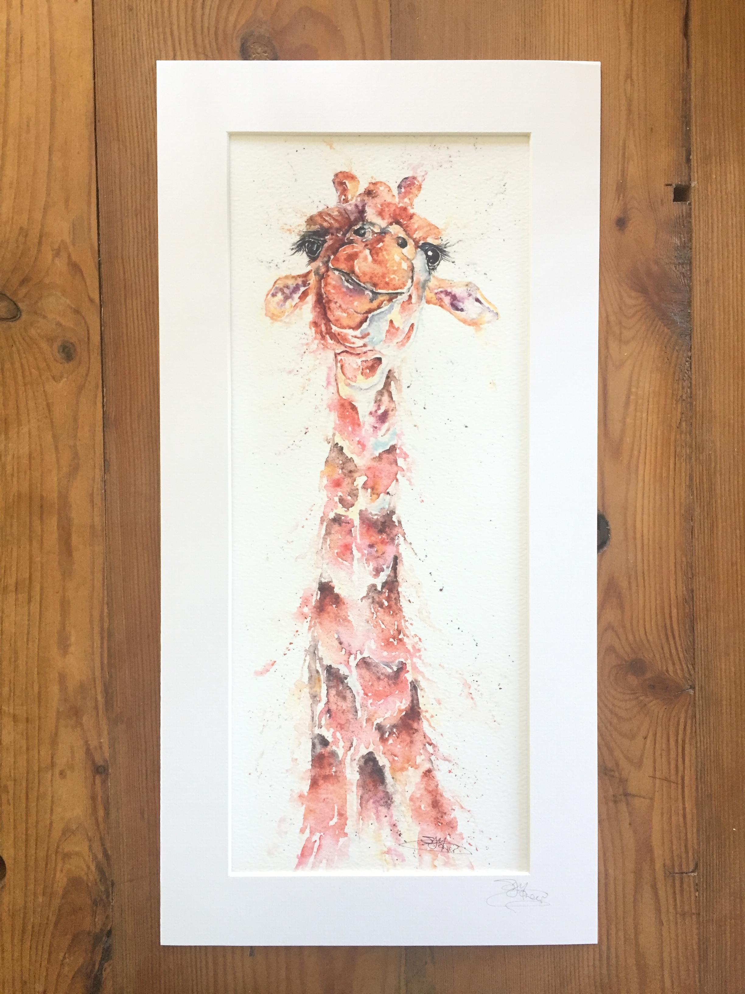 mounted giraffe print