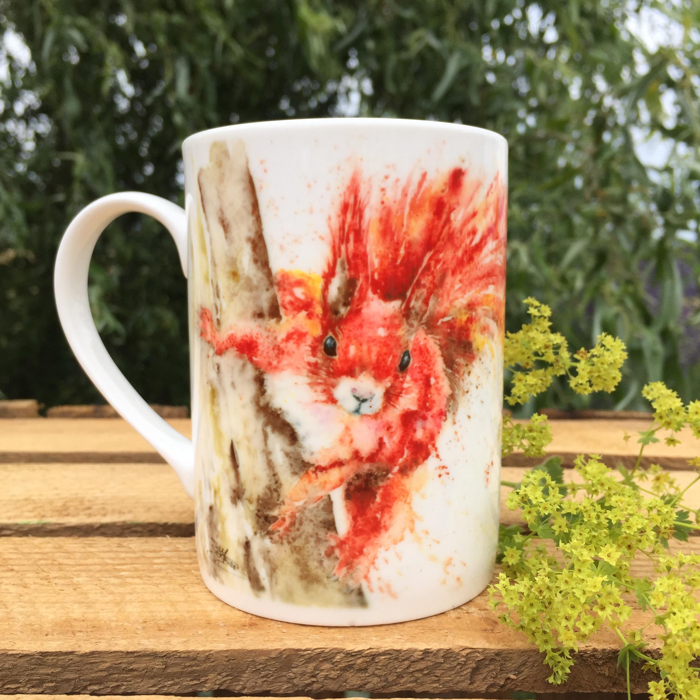 red squirrel mug
