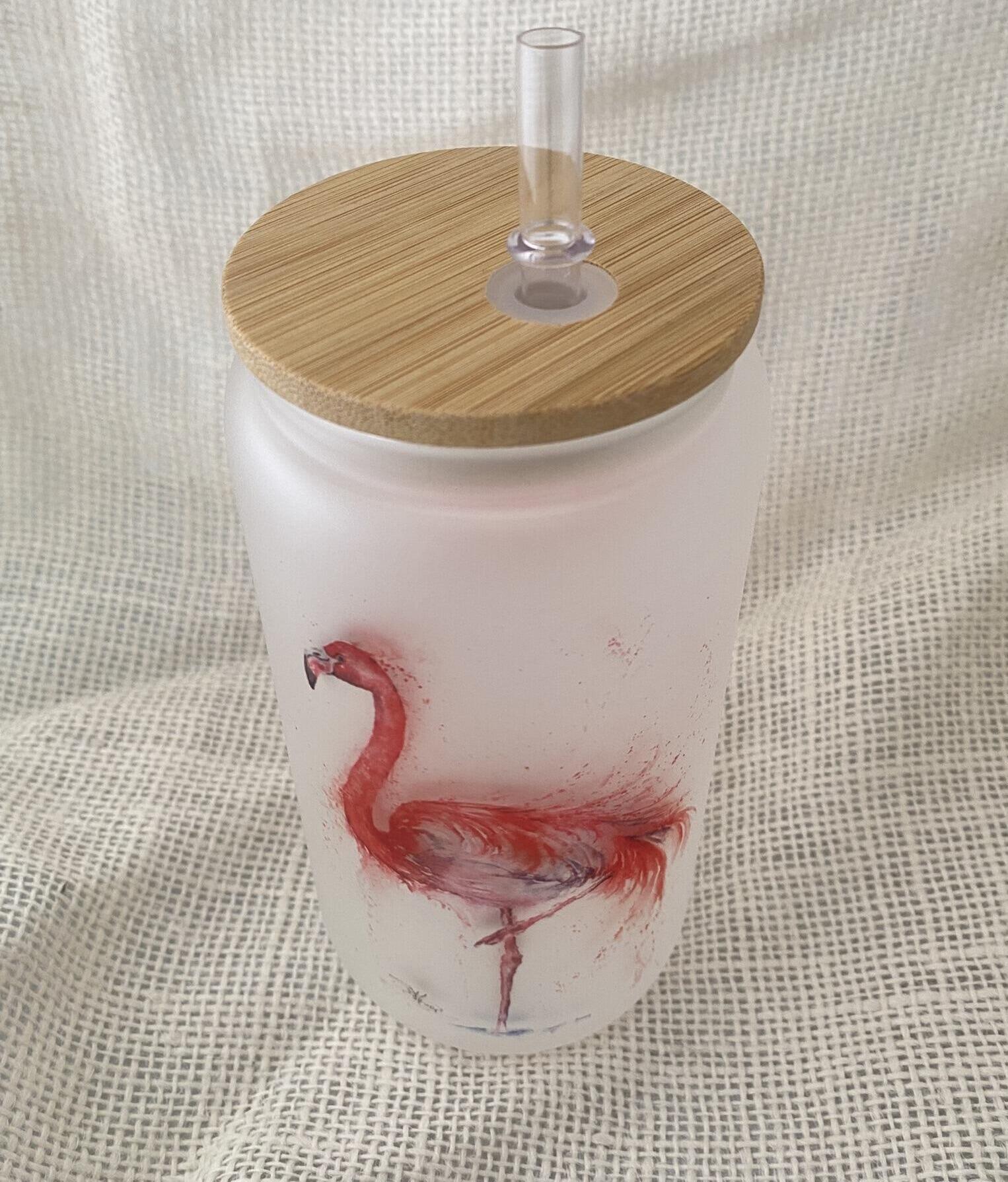 glass with bamboo lid