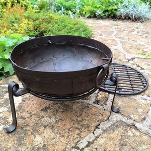 40cm Fire Bowl on Stand with Grill removed