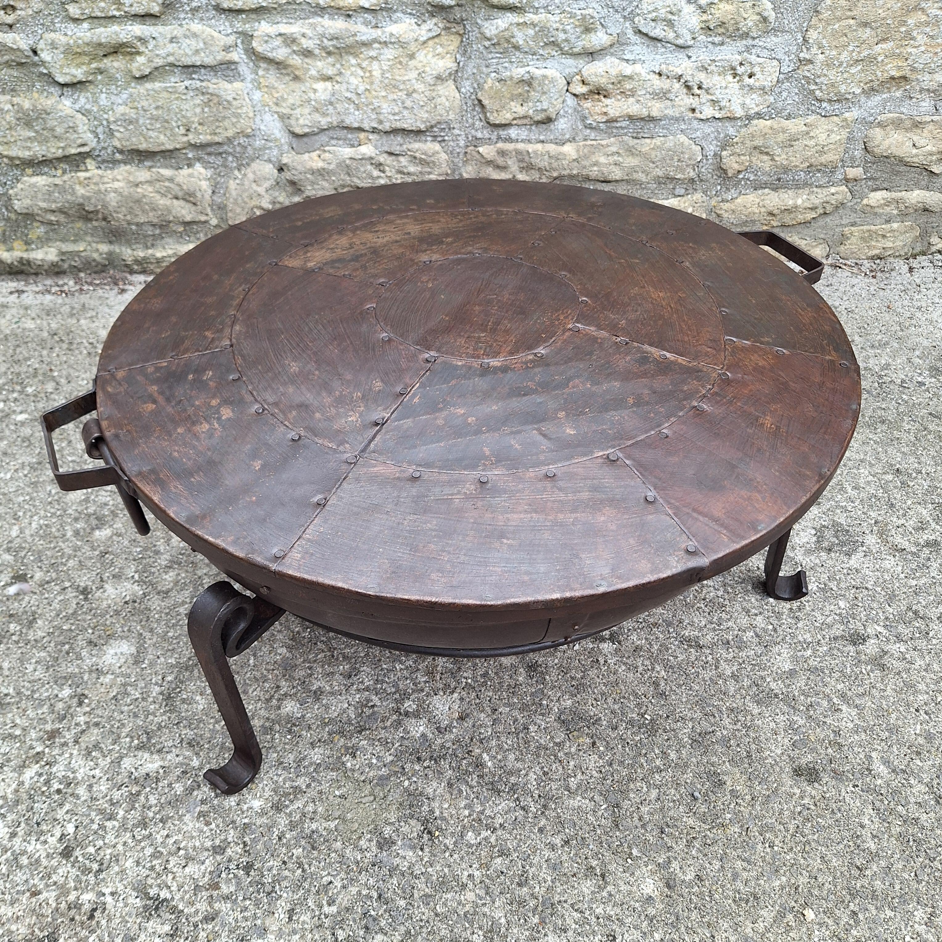 Metal Fire Bowl Lid From Above