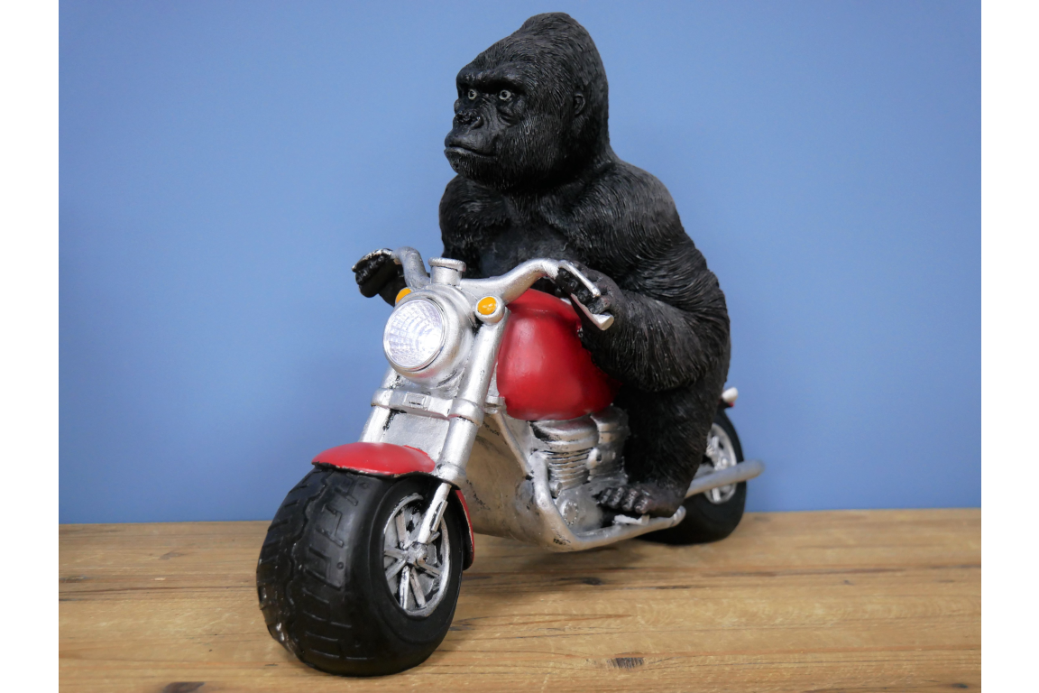 Goriall Rack Gorilla on Motorbike Solar Light | Christmas Gifts | Soame Interiors