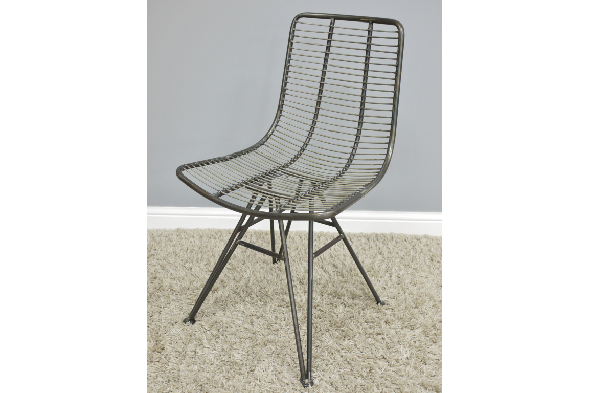 Industrial Dining Chair with Hairpin Legs Iron