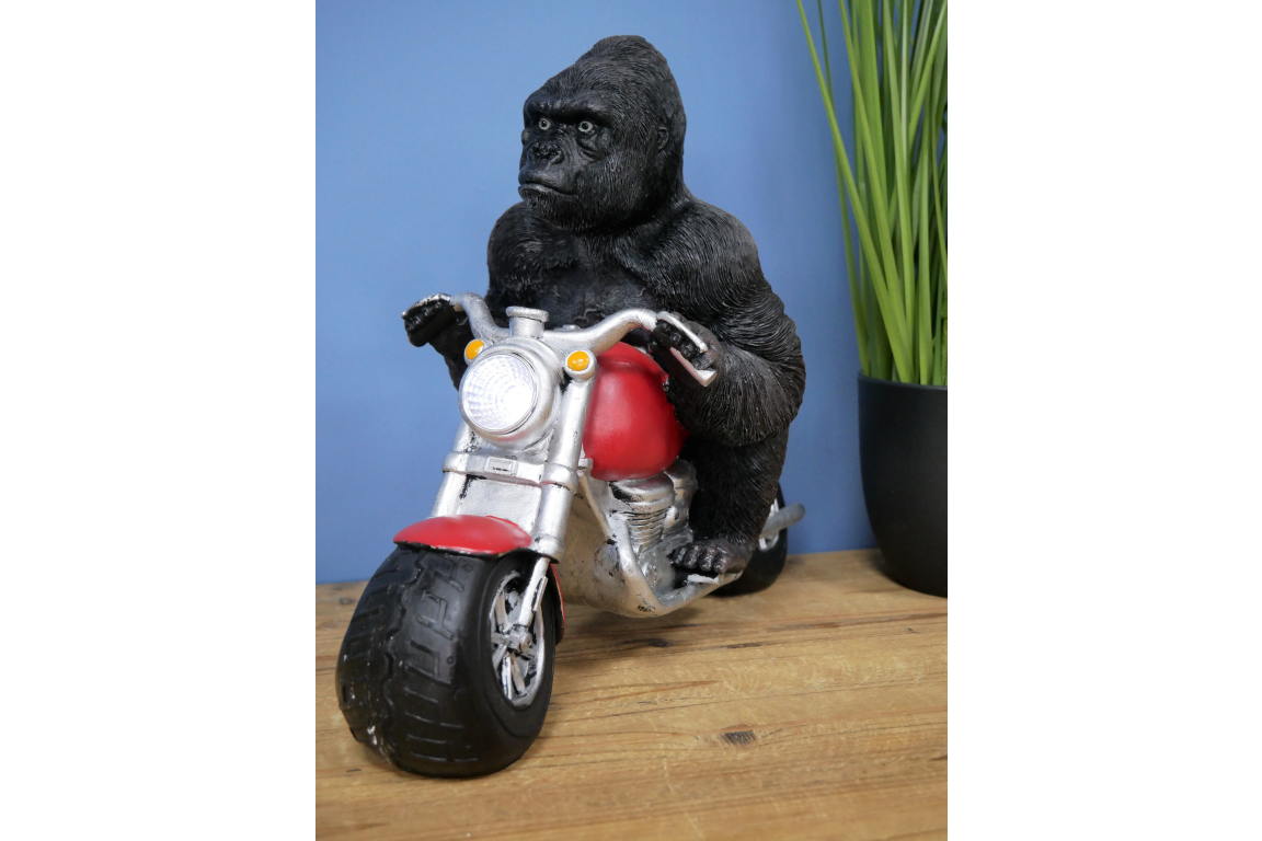 Goriall Rack Gorilla on Motorbike Solar Light | Christmas Gifts | Soame Interiors