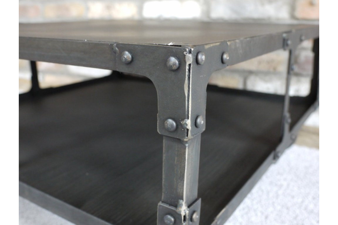 Industrial Coffee Table On Wheels