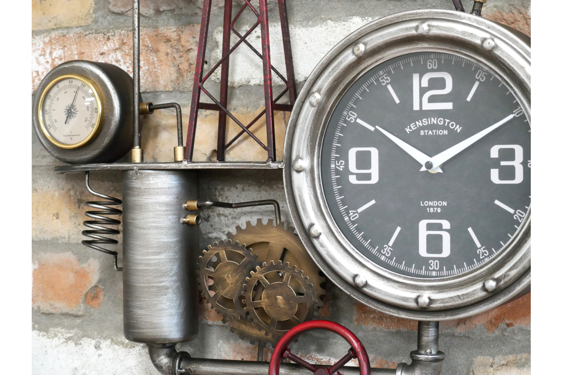 Industrial Wall Clock 55cm | Christmas Gifts | Soame Interiors