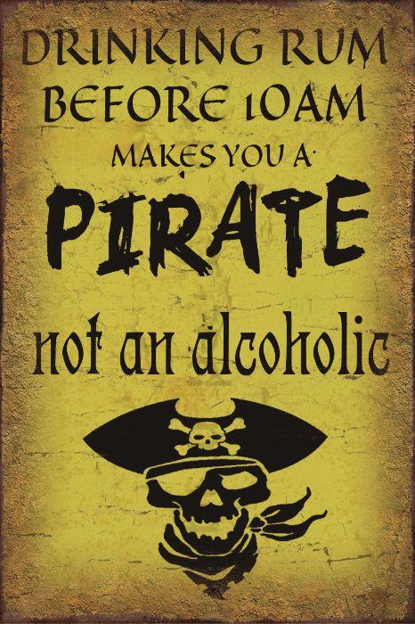 DRINKING RUM PIRATE YELLOW