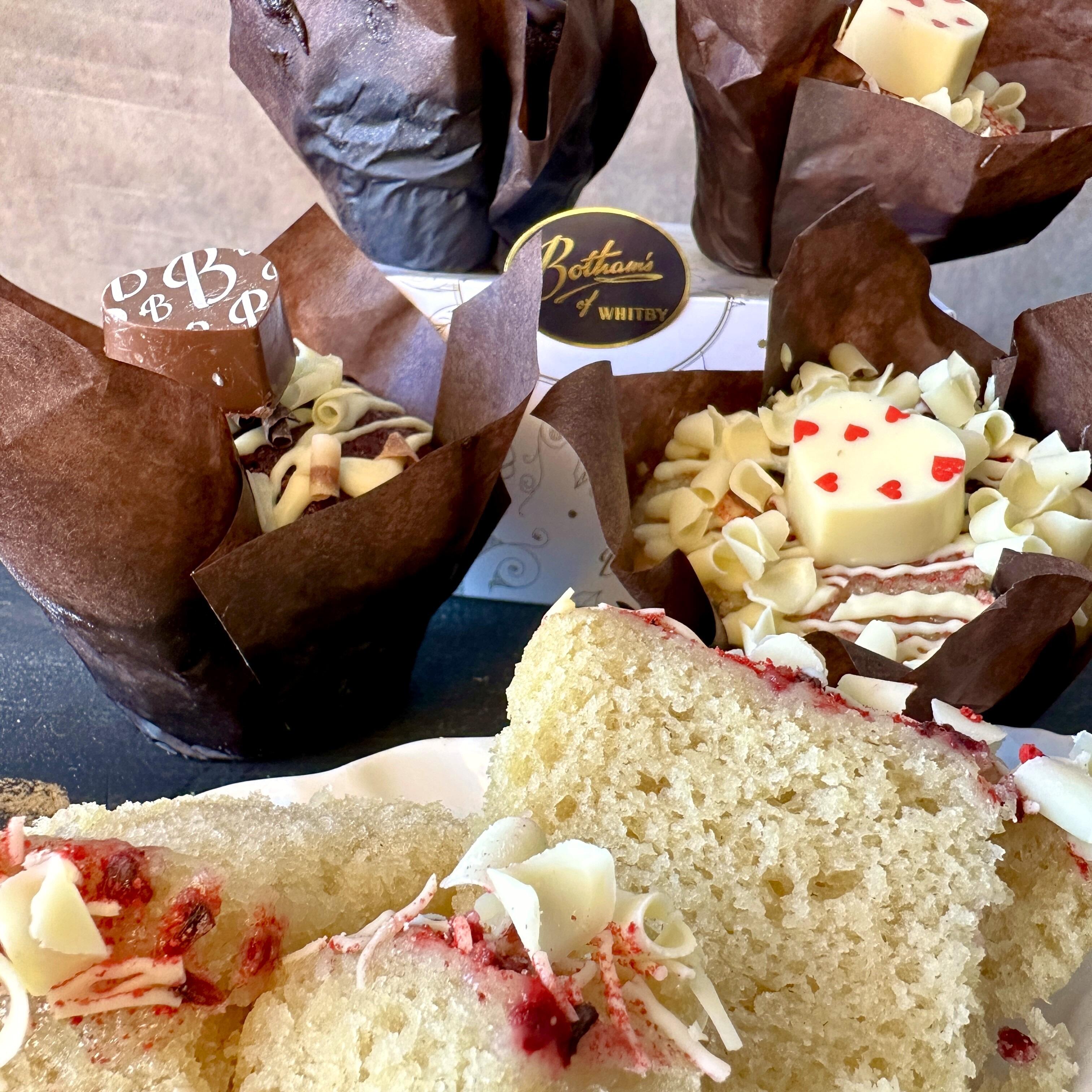 Limited Edition Heart Chocolate Muffins (Four) Botham's of Whitby