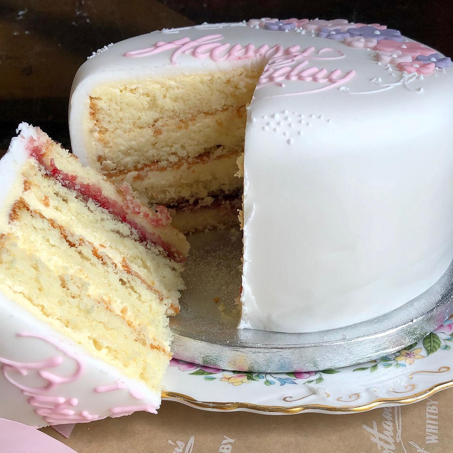 Victoria Sandwich with Whipped Cream and Jam |