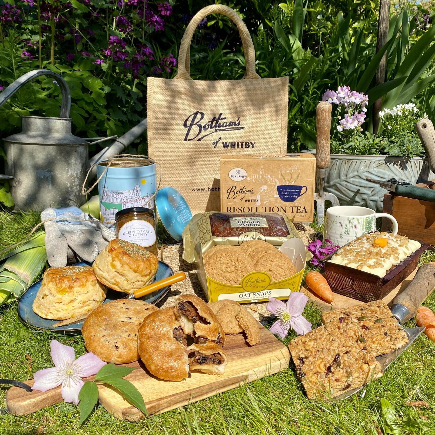 Botham's Potting Shed Gift Bag which is a delightful food hamper celebrating the flavours of the garden. A delightful Father's Day hamper from Yorkshire.
