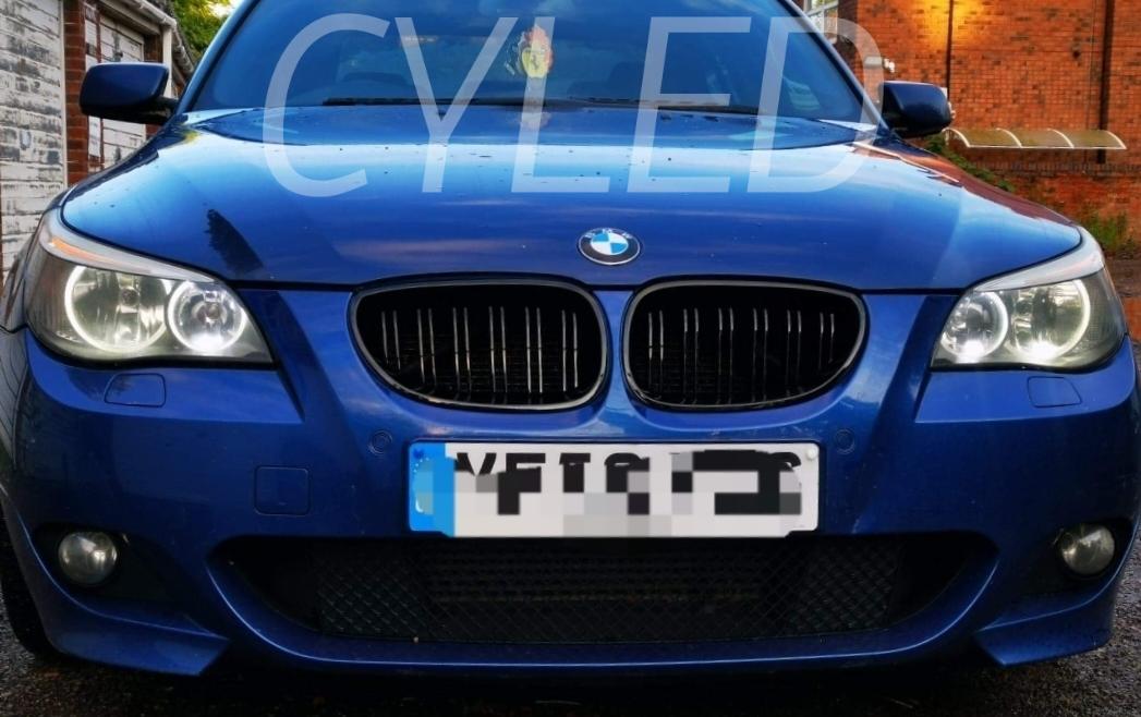 BMW E60 & E61 White LED angel eyes for pre LCI halogen type headlights only.