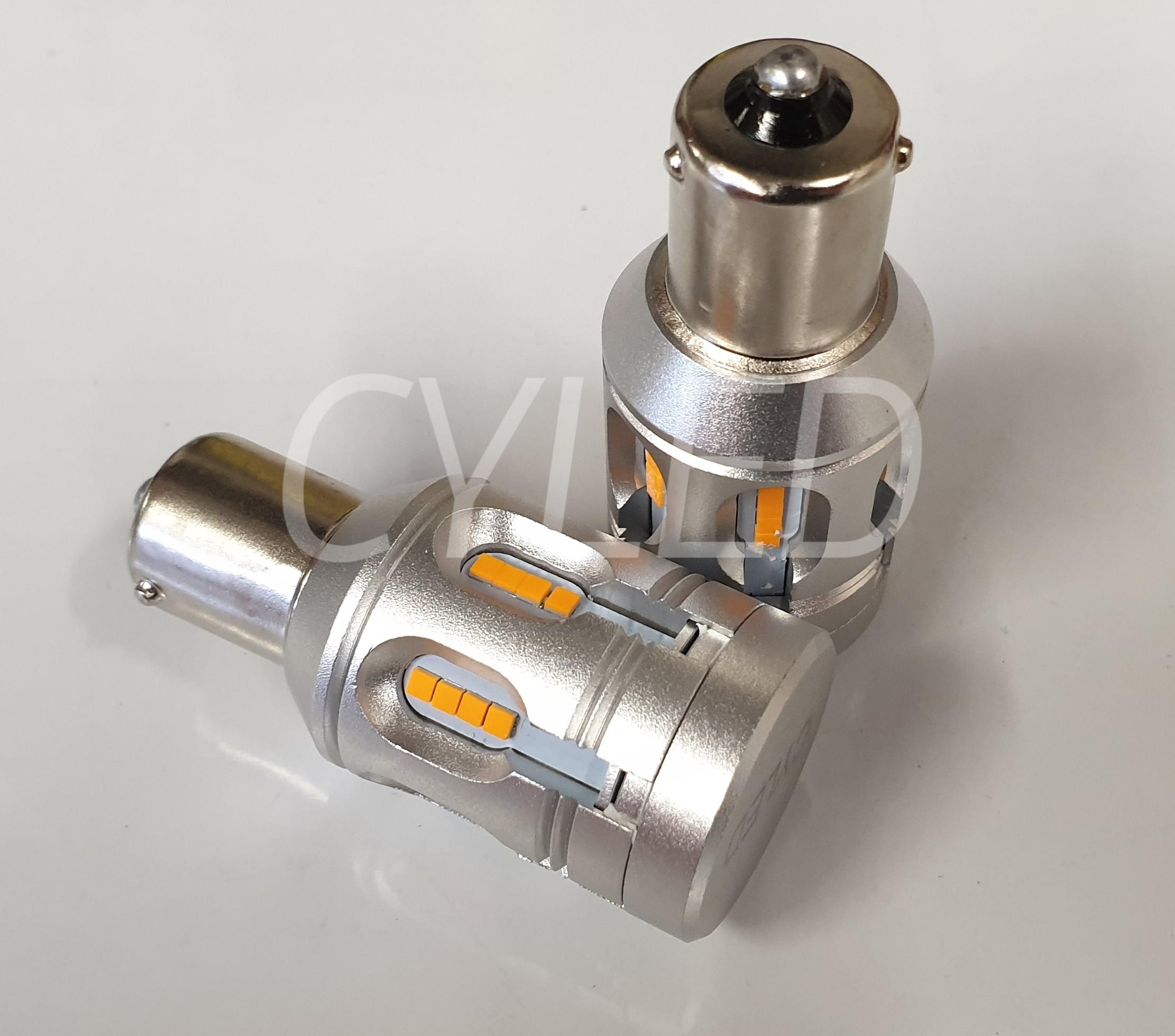 P21W Straight pin LED indicator bulbs Amber LK