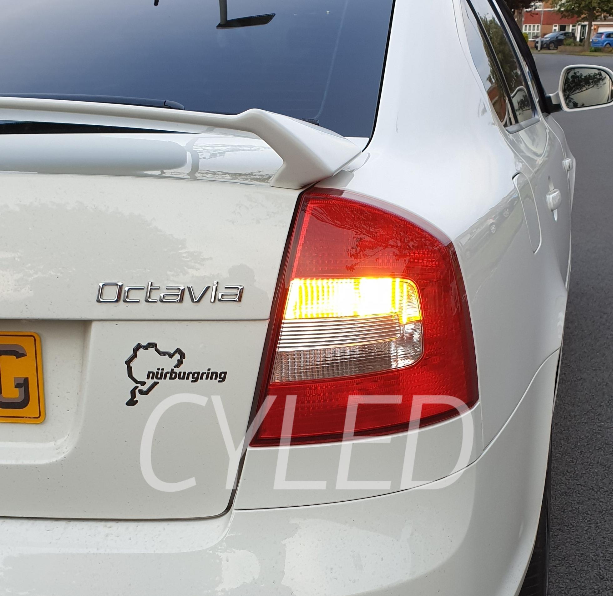 P21W Straight pin LED indicator bulbs Amber LK