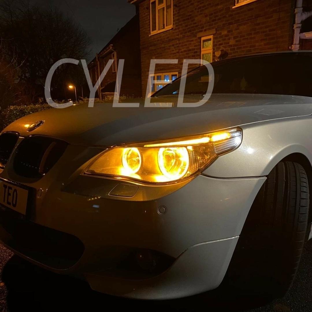 BMW E60 & E61 Pre LCI Amber LED angel eyes for Halogen type