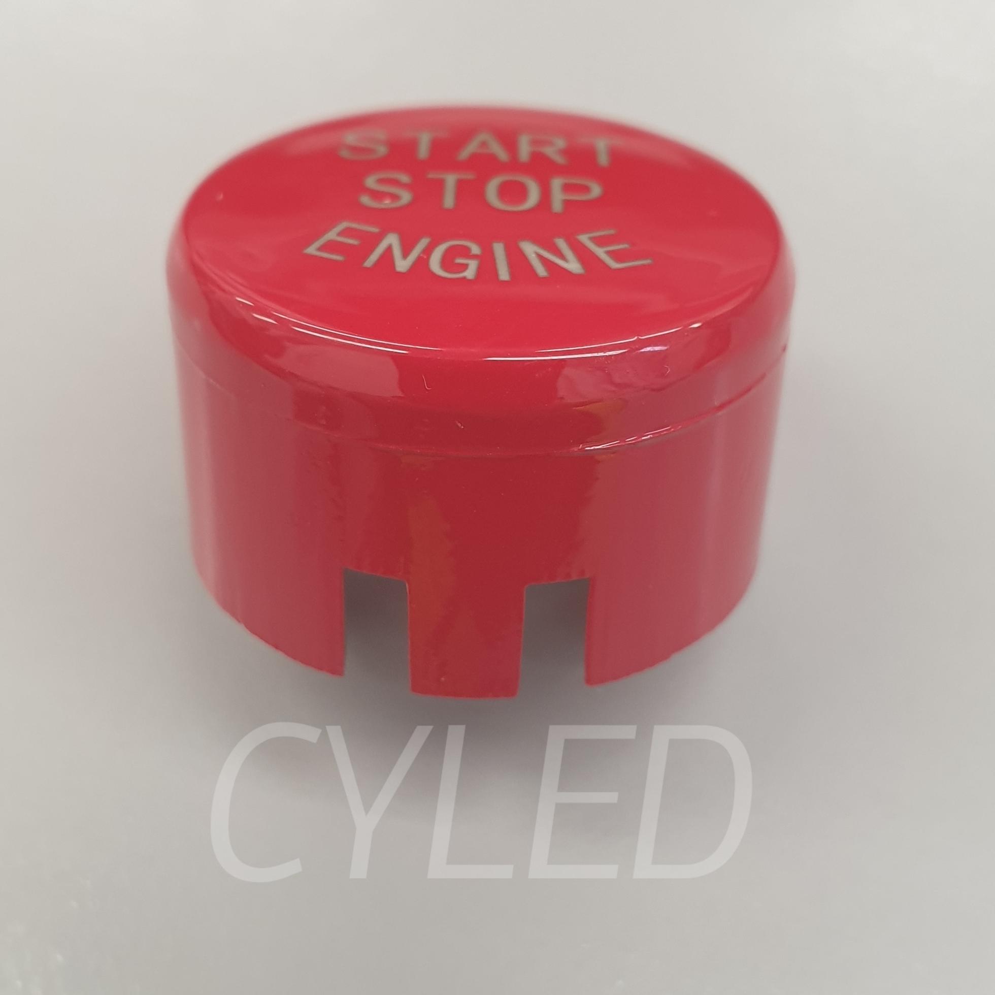 thumbnail image 2 of Crystal Red Start/Stop Button Cover For BMW F Series & 1-7 X Series - Without OFF 2 of 5