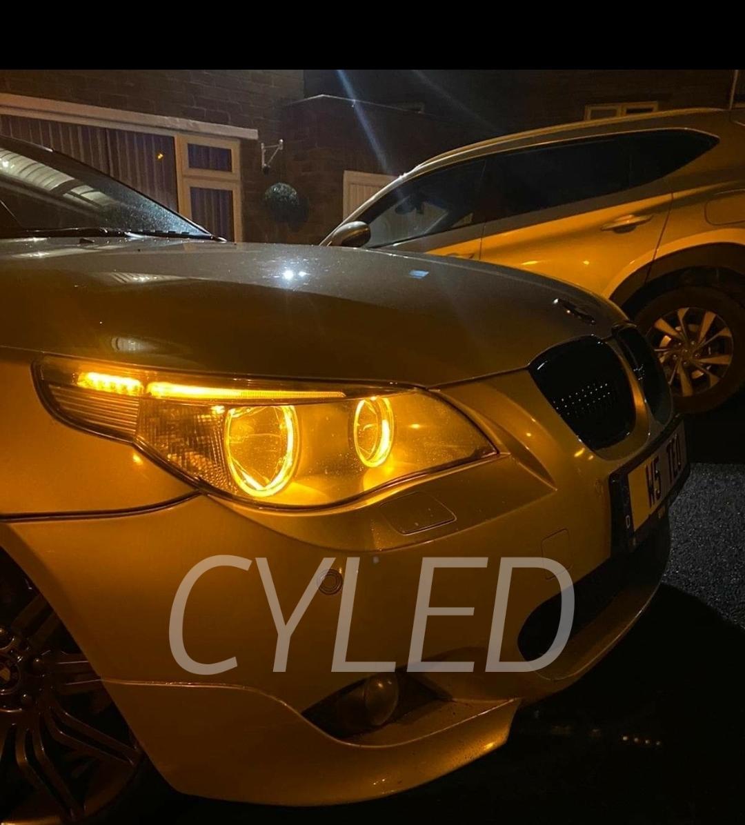 bekræft venligst kasseapparat linned BMW E60 & E61 Pre LCI Amber LED angel eyes for Halogen type headlights only.