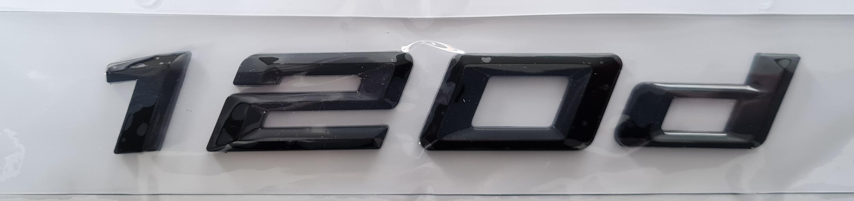 thumbnail image 2 of Gloss Black 120d Badge – Rear Boot Emblem For BMW 1 Series 2 of 6
