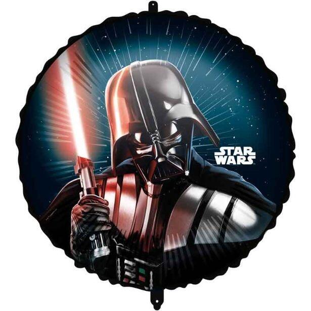 An 18 inch uniflated Star Wars foil balloon