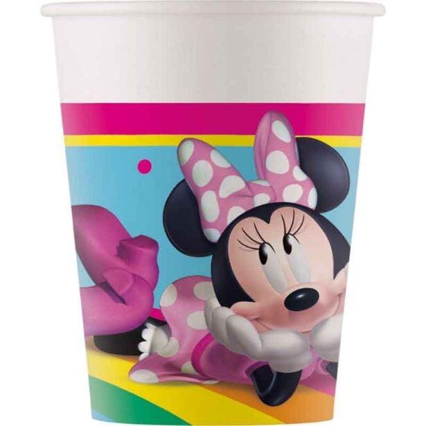 Pack of 8 Minnie Rainbow paper cups featuring the one and only Minnie Mouse