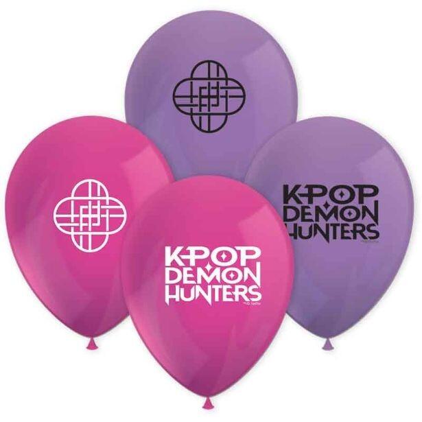 A pack of 8 uninflated K-Pop Demon Hunters latex balloons