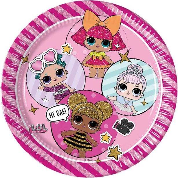 Pack of 8 Lol Surprise Glitterati paper plates