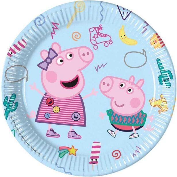 A 23cm Peppa Pig Messy Play colourful paper plate