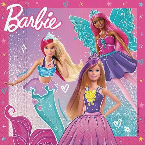 Pack of 20 Barbie Fantasy paper napkins