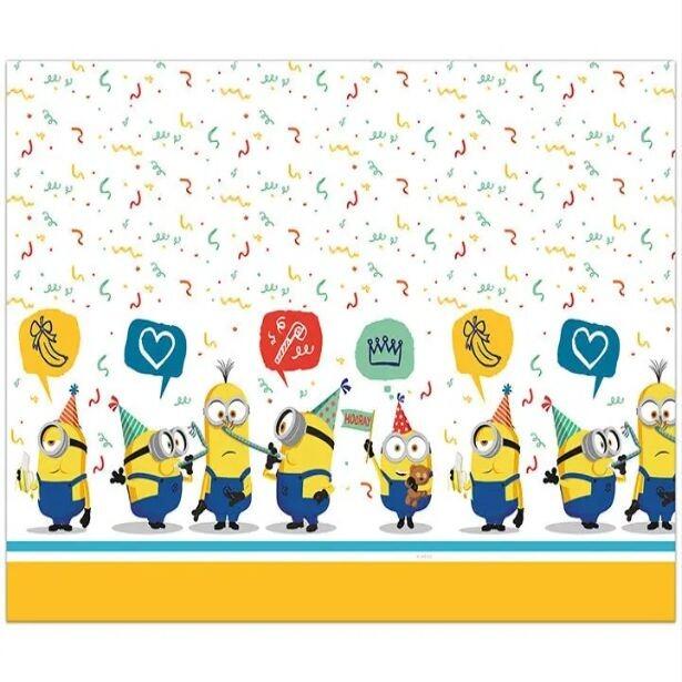 A 120cm x 180cm Despicable Me and the Minions plastic table cover