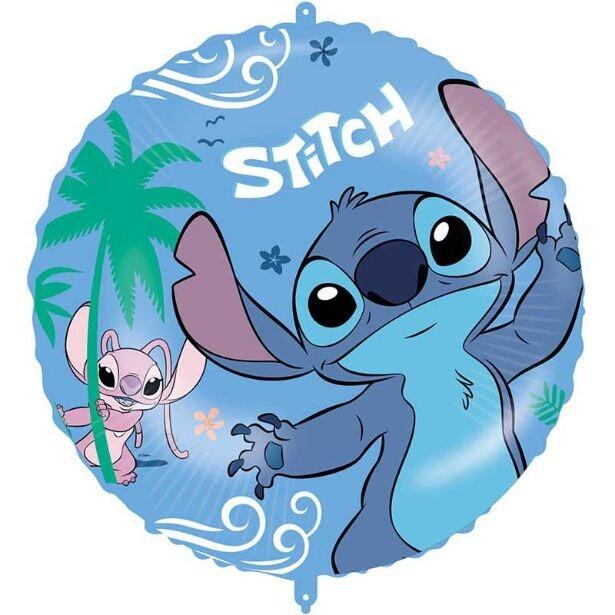 An 18 inch uninflated Stitch foil balloon