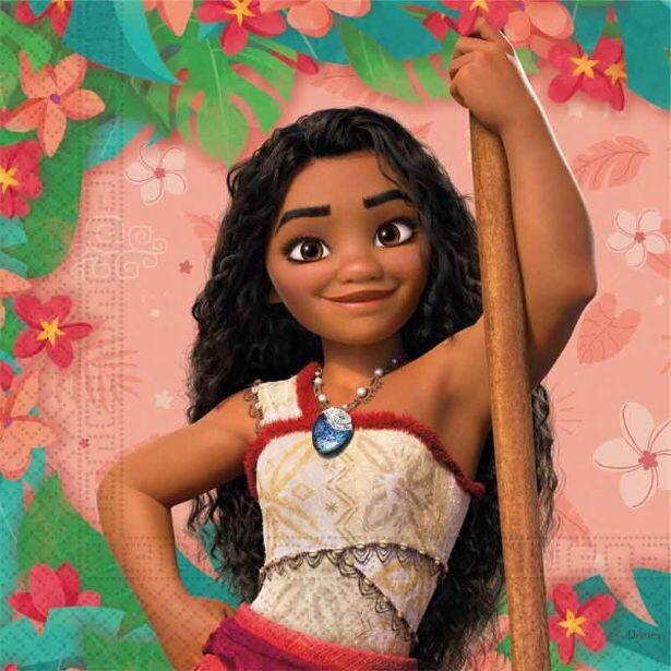 A colourful paper napkin featuring Disney's Moana
