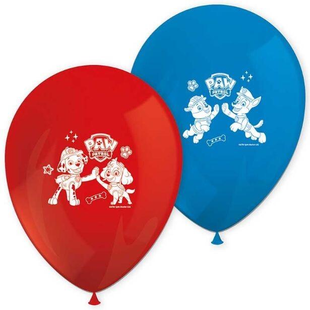Pack of 8 Paw Patrol Rescue Hero latex balloons