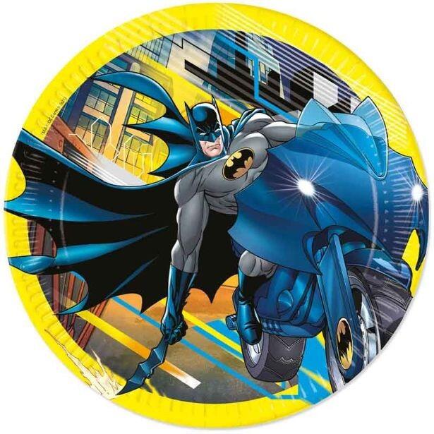 Pack of 8 colourful Batman Rogue Rage paper plates with each one measuring 23cm wide