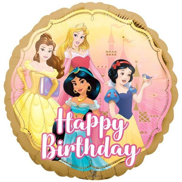 An 18 inch uninflated Disney Princess double sided foil balloon