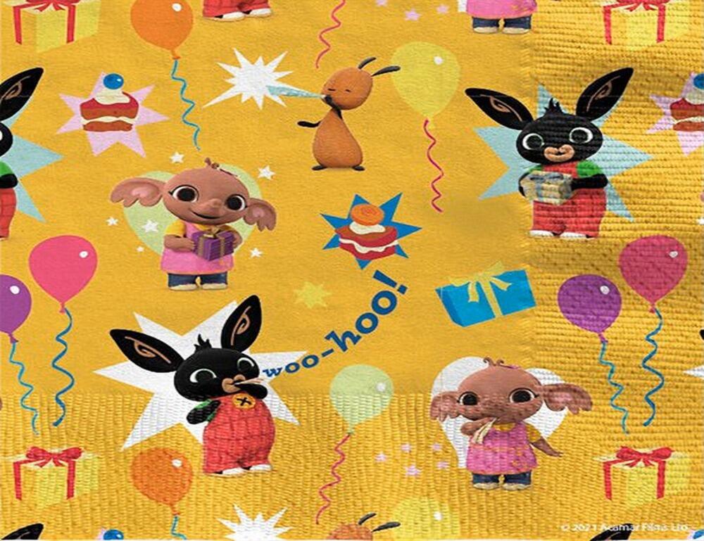 A colourful Bing Bunny Party napkin