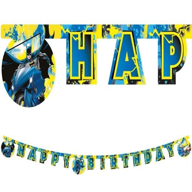 A 2m long Batman Rogue Rage Jointed Happy Birthday Letter Banner