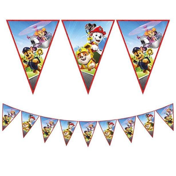 A 2.3m long Paw Patrol Rescue Hero paper flag bunting banner featuring some of the Paw Patrol pups