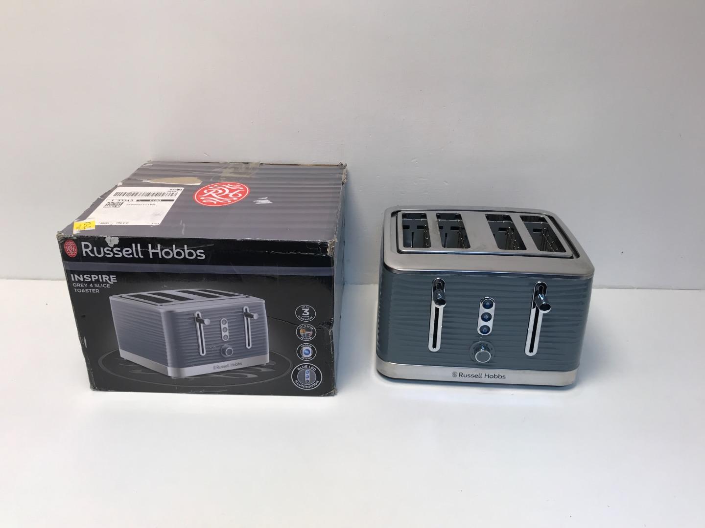 24383, Russell Hobbs Toaster, 4 Slices, Grey