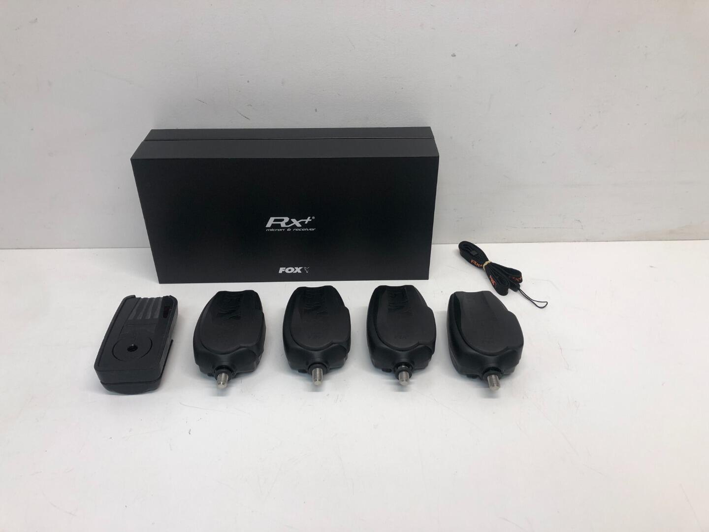Fox RX+ Bite Alarms 4 Rod Set with Receiver